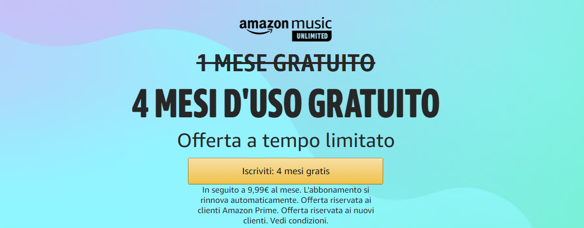 Amazon Music Unlimited 4 months free: you can cancel immediately and forget about it