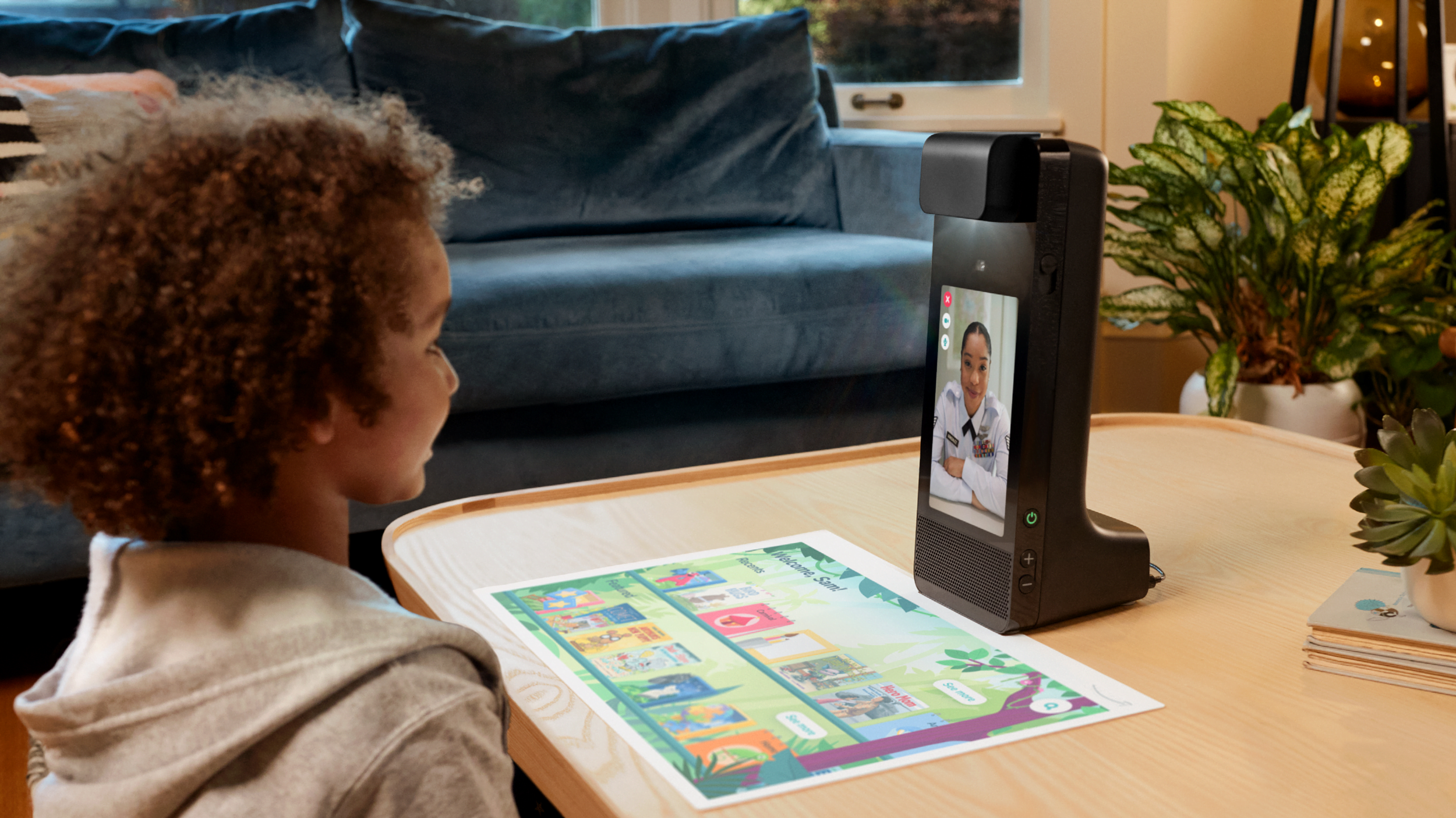 Amazon Glow combines video calls with an immersive virtual experience, especially with children in mind