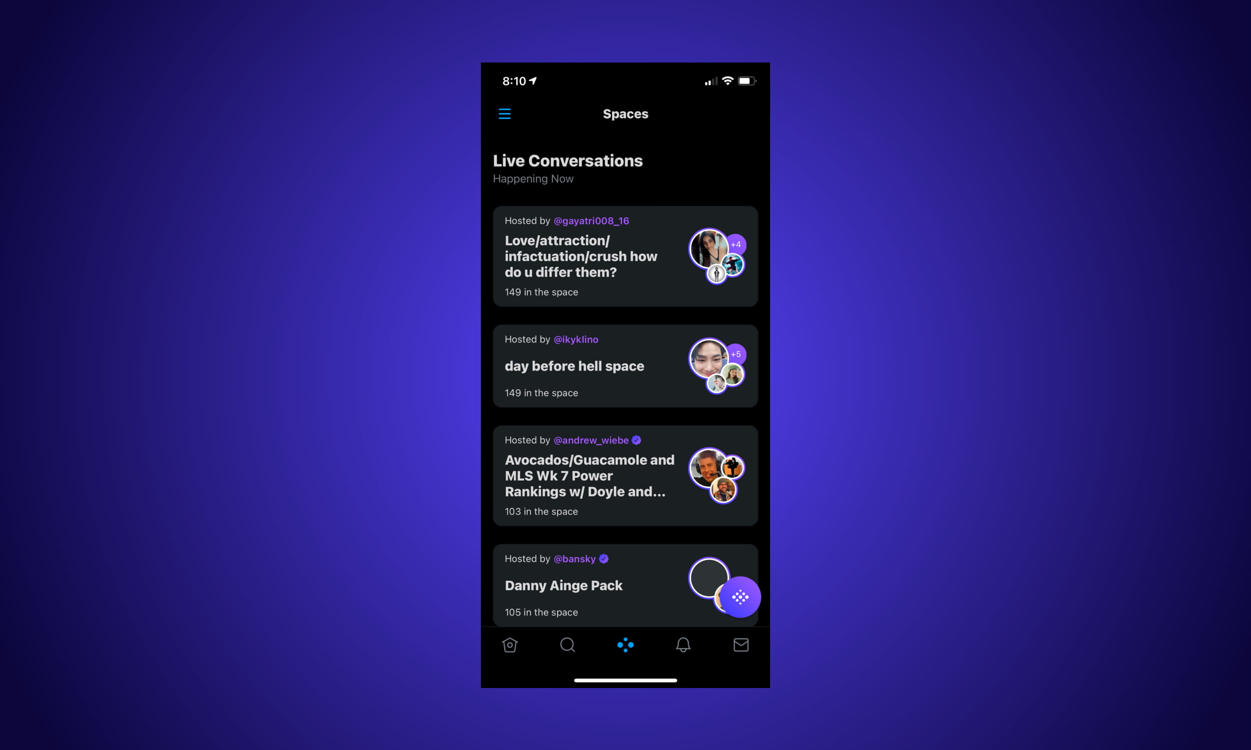 Twitter launches a design in its mobile application to give a greater role to Spaces