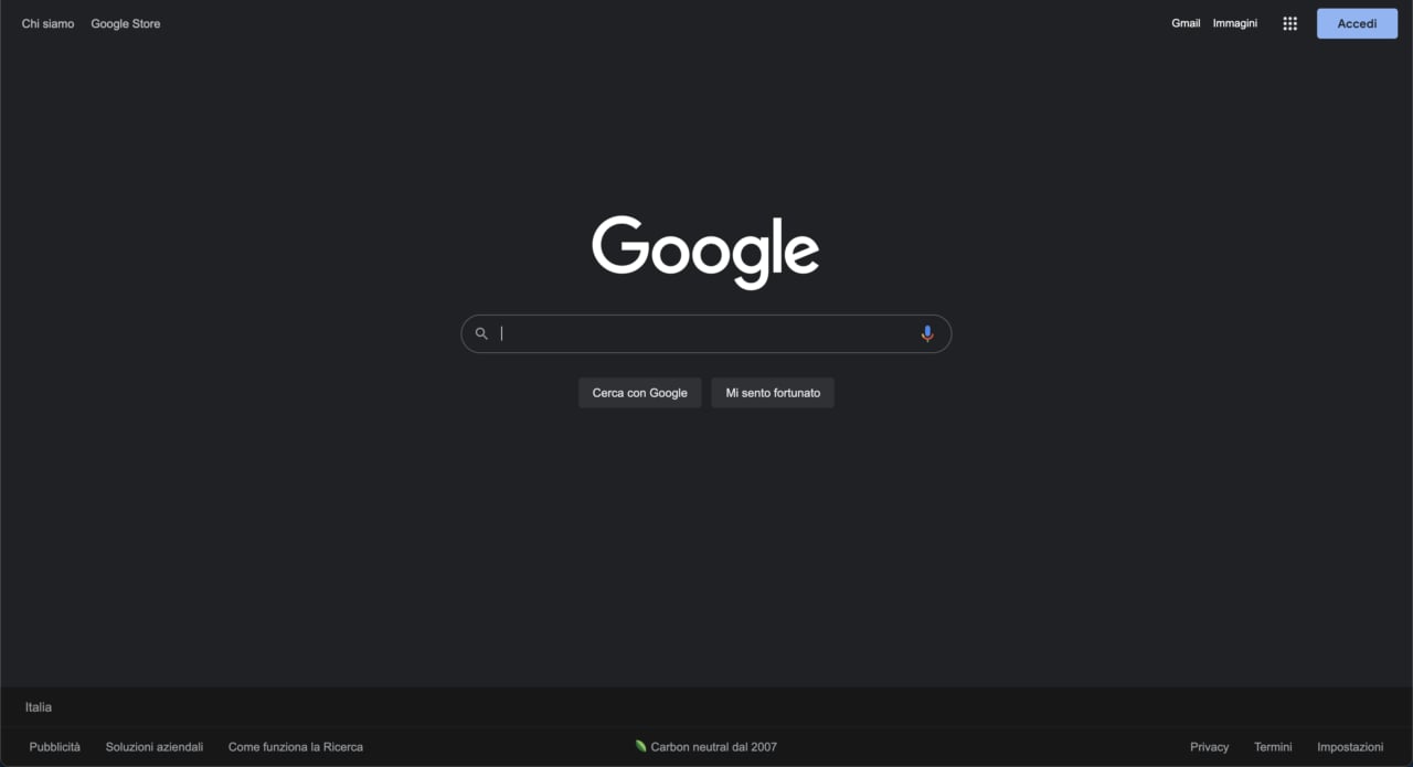 The Google search screen is populated on desktop: some widgets in test